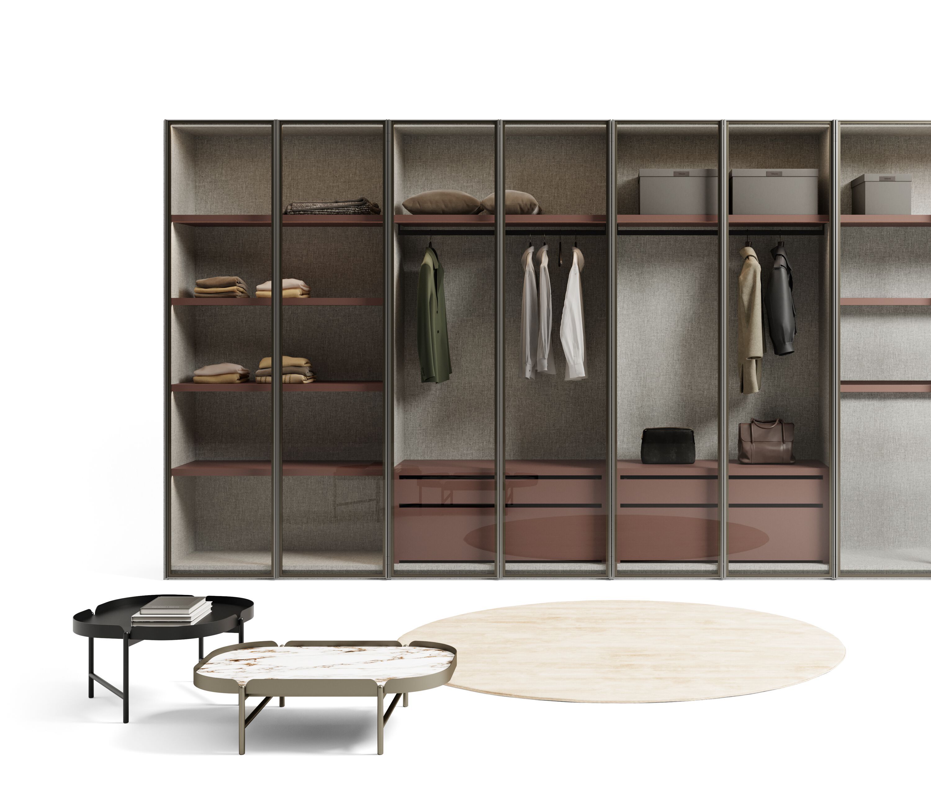 Модульный шкаф со стеклянной створкой Dall'Agnese Wardrobe Collection ARCH-00054239 - Вид №4