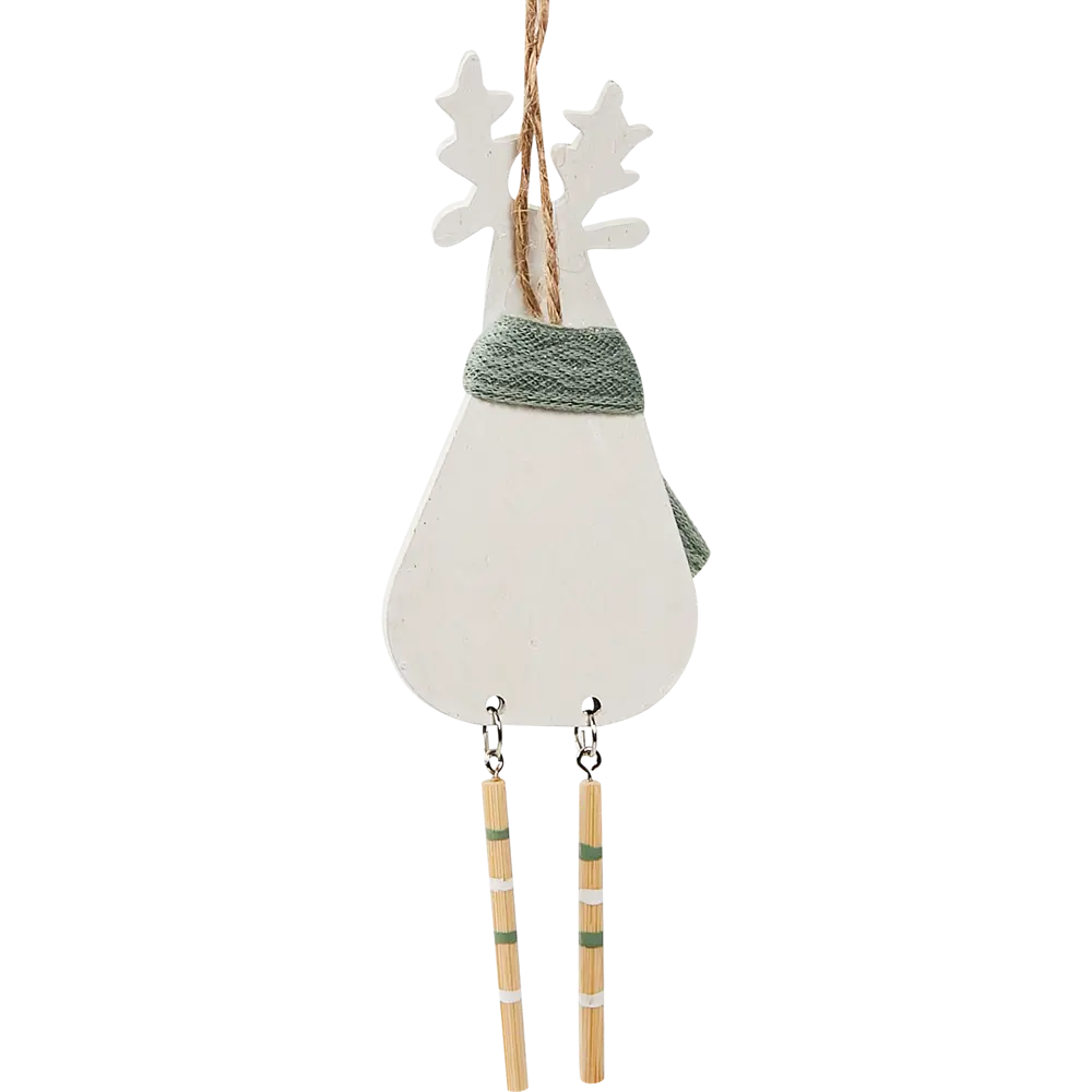 87036555 Елочная игрушка Олень 15x5 цвет белый STLM-0961453 Santreyd  - Вид №1