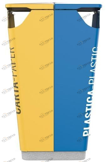 City Design Контейнер для мусора из стали с порошковым покрытием и пепельницей для раздельного сбора мусора sun-id-1353504