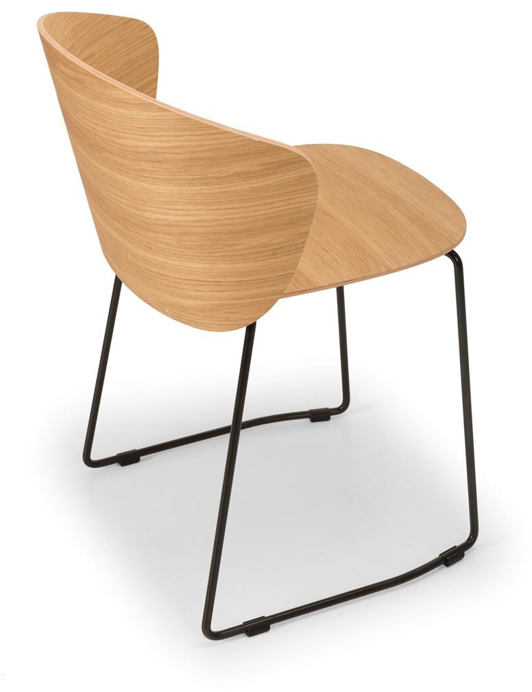 True Design Штабелируемое кресло-санки из стали и дерева Not wood Nt 1005 - Вид №4