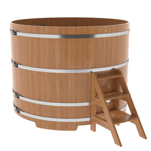 1341 Купель круглая из дуба d=1,80х1,4 натуральная Alyarus