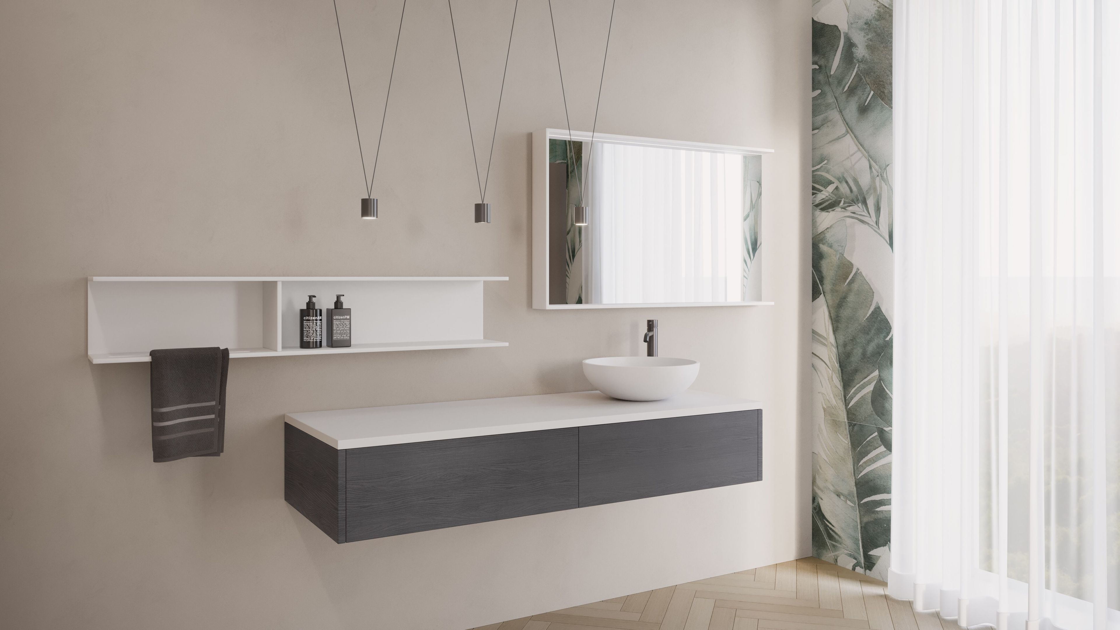 Подвесной шкаф для умывальника с настенным креплением Acquapazza PLAY with Matter ARCH-00034590 - Вид №1