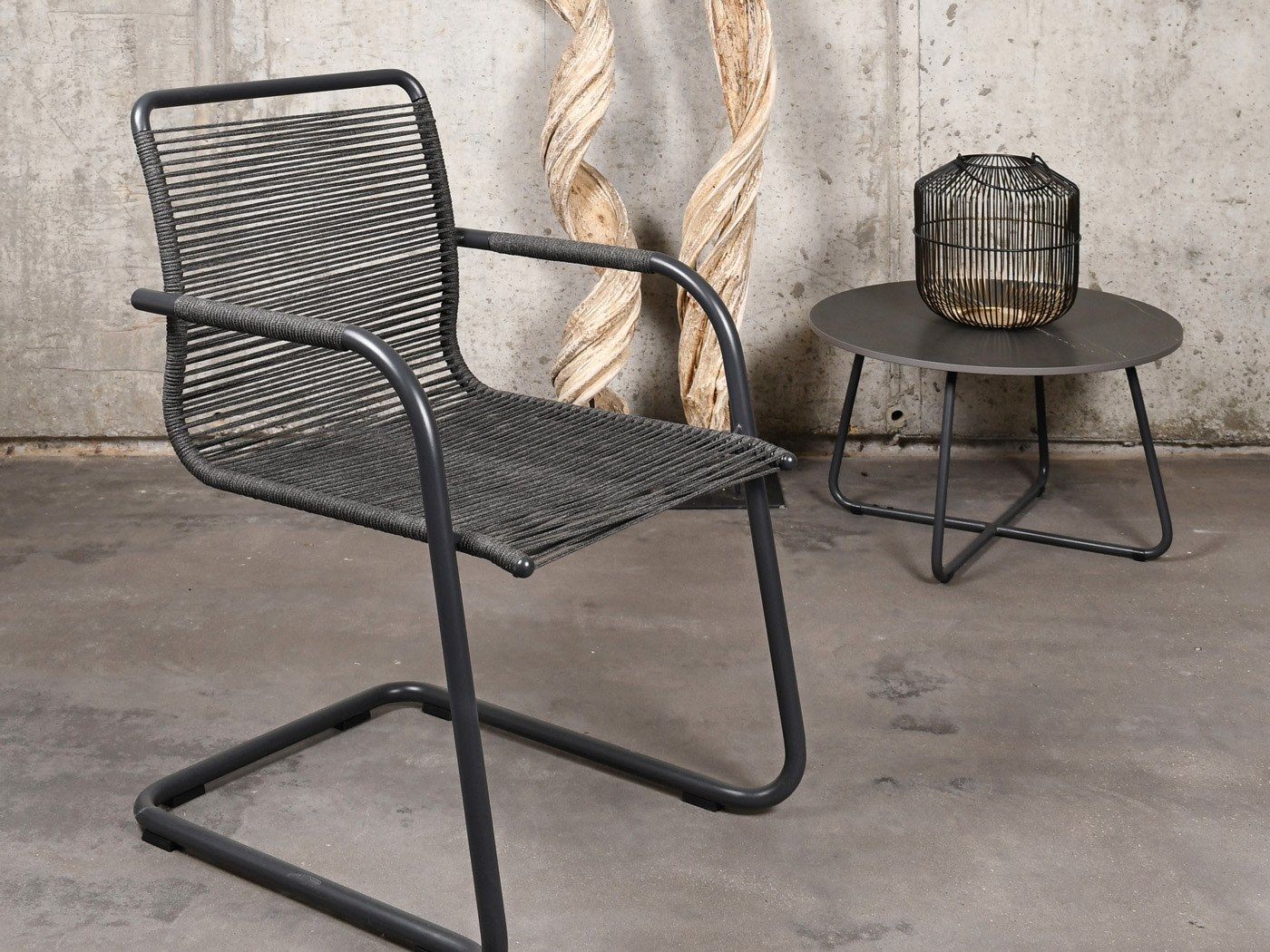 Веревочный консольный садовый стул с подлокотниками FISCHER MÖBEL качели ARCH-00048522 - Вид №6