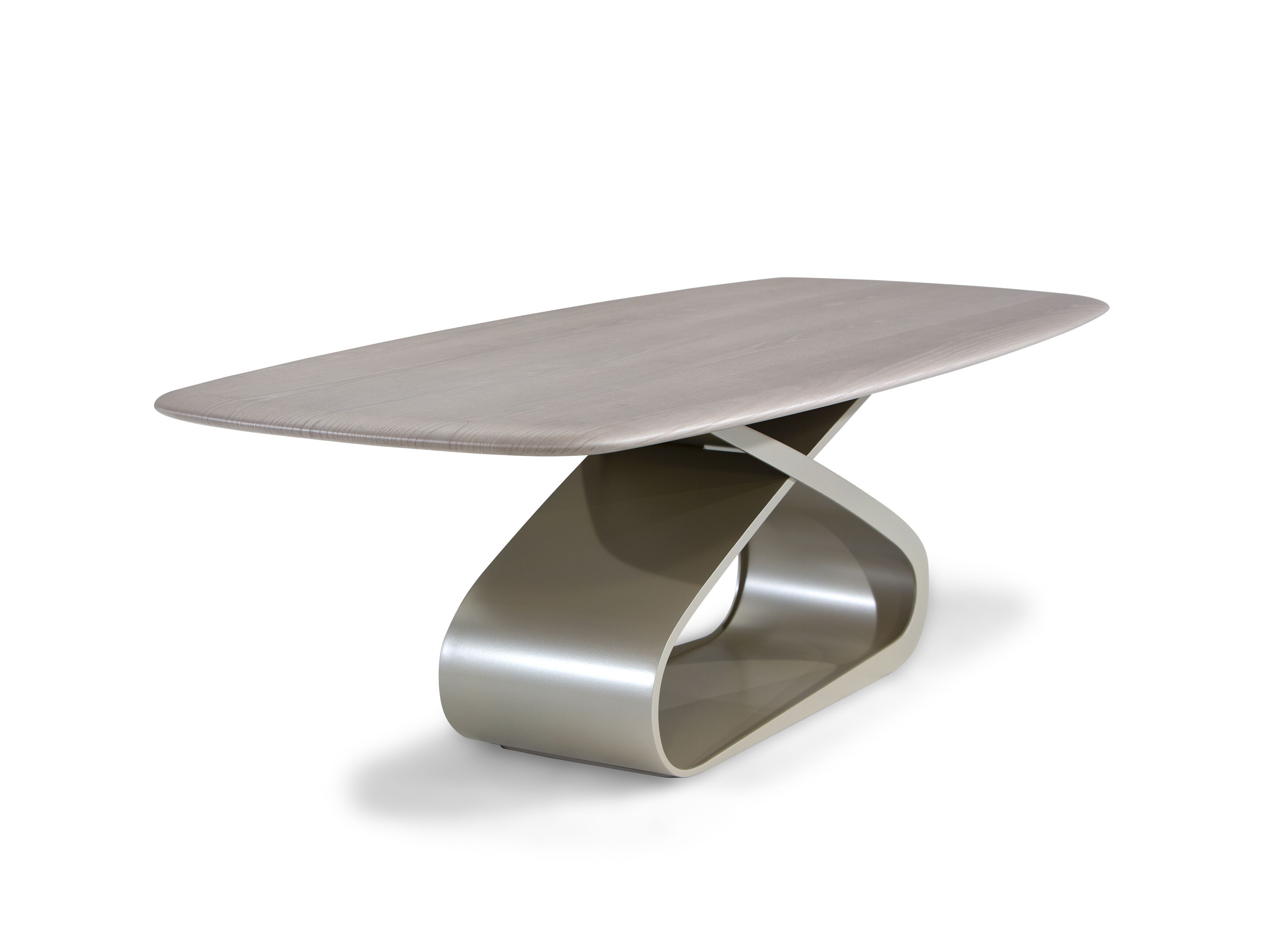 Обеденный стол из стальной бочки с ясенем Natuzzi Italia узел ARCH-00119616 - Вид №2