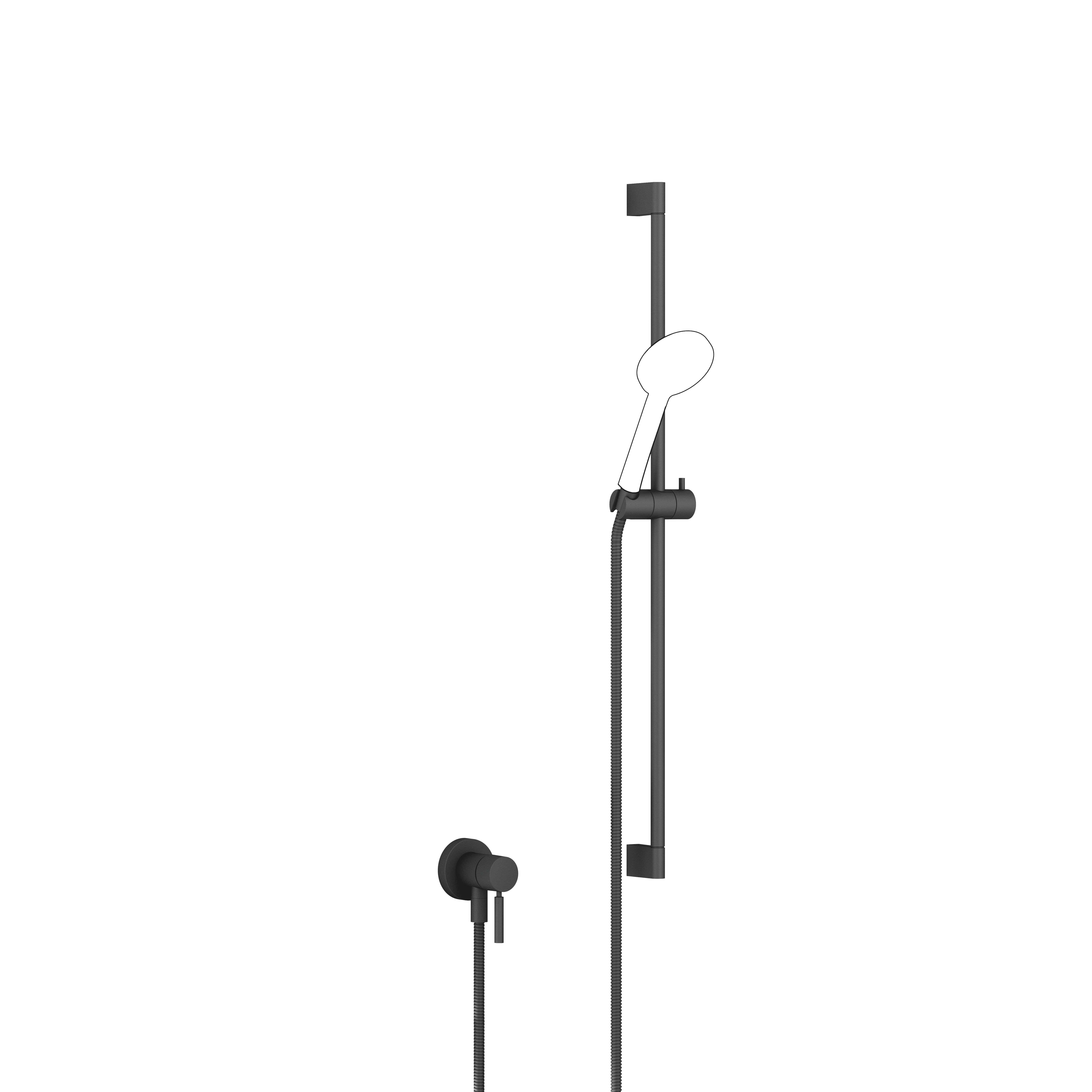 Смеситель однорычажный скрытого монтажа со встроенным душем с душевым набором без ручного душа - матовый черный 36013660-33 DornBracht Meta