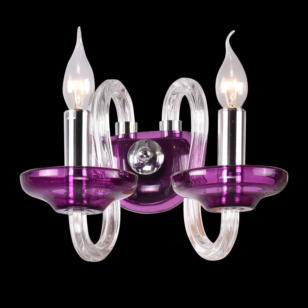 Бра ST Luce Ninfa SL757.801.02 ST LUCE СВЕЧА 077723 Прозрачный;фиолетовый  - Вид №1