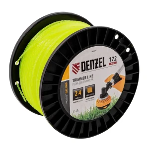 91415922 Леска для триммера Denzel зубчатый квадрат 2.4 мм х 172м на Din катушке Flex Cord STLM-0963850