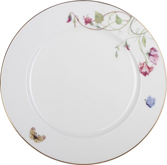 10610667 Императорский фарфоровый завод Тарелка плоская 27см "Цветущий горошек "Стандартная" Фарфор костяной 