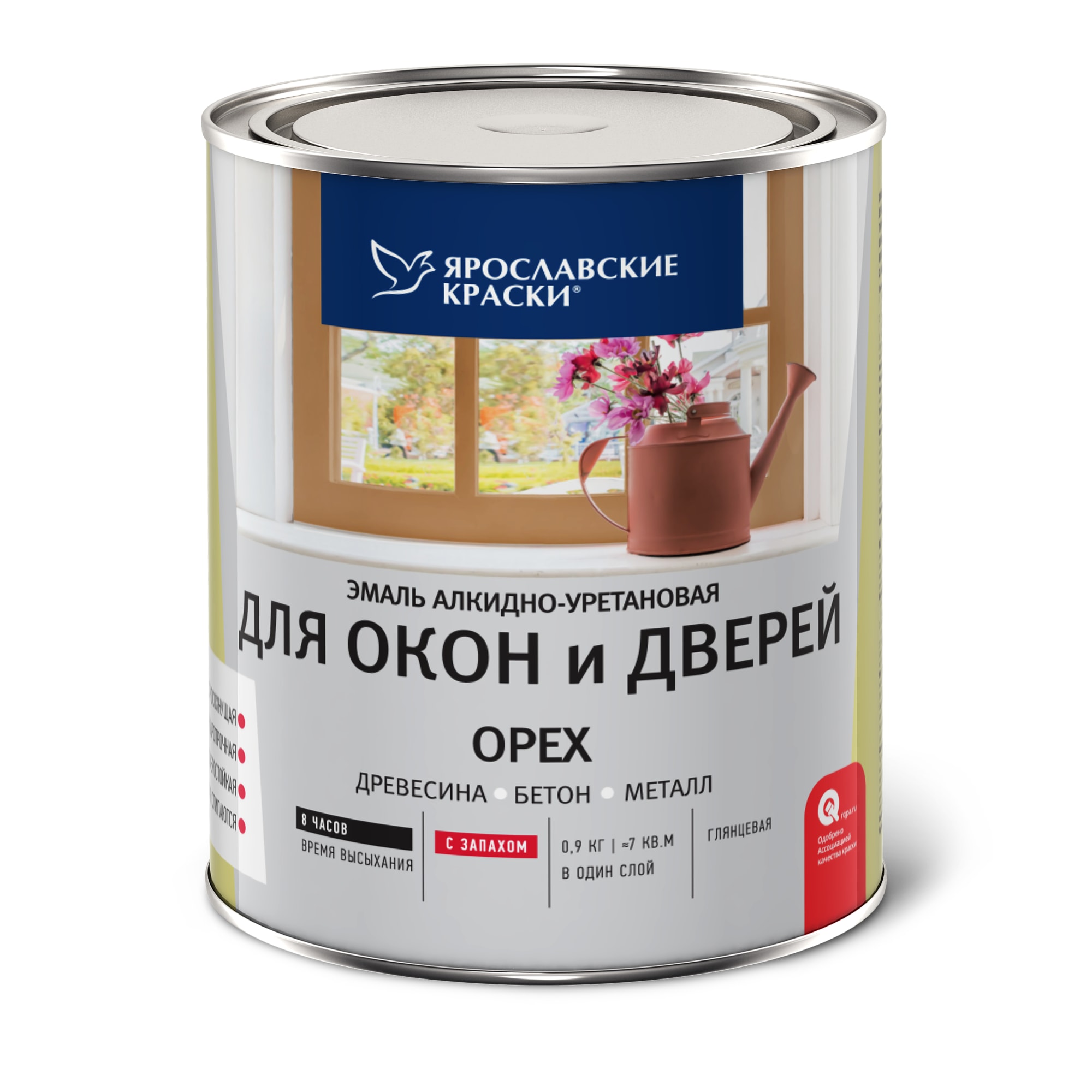 18450923 Эмаль для окон и дверей цвет орех 0.9 кг Santreyd 