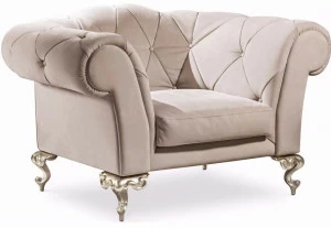 Cantori Стеганое кресло из нубука с подлокотниками George