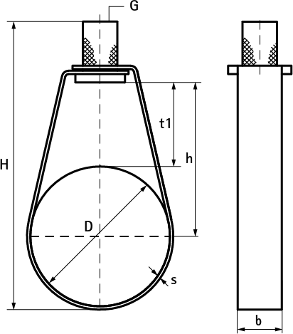 4535060 Крепление для труб  BIS Спринклерные петлевые хомуты TA41 для спринклерных труб WALRAVEN  - Вид №1