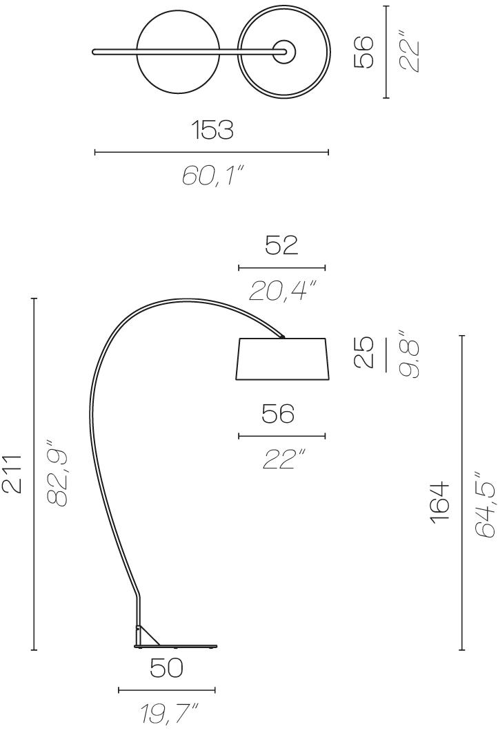 Contardi Дуговая лампа в ткани Divina sun-id-1359979 - Вид №8