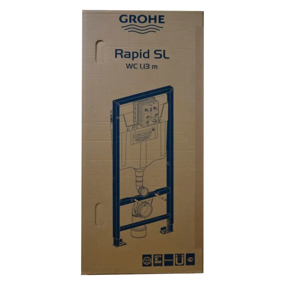 Комплект инсталляция с унитазом Grohe Rapid Sl 3 В 1 Koller Pool Kvadro, безободковый, с микролифтом, цвет белый 86517024 STLM-2060203 - Вид №3