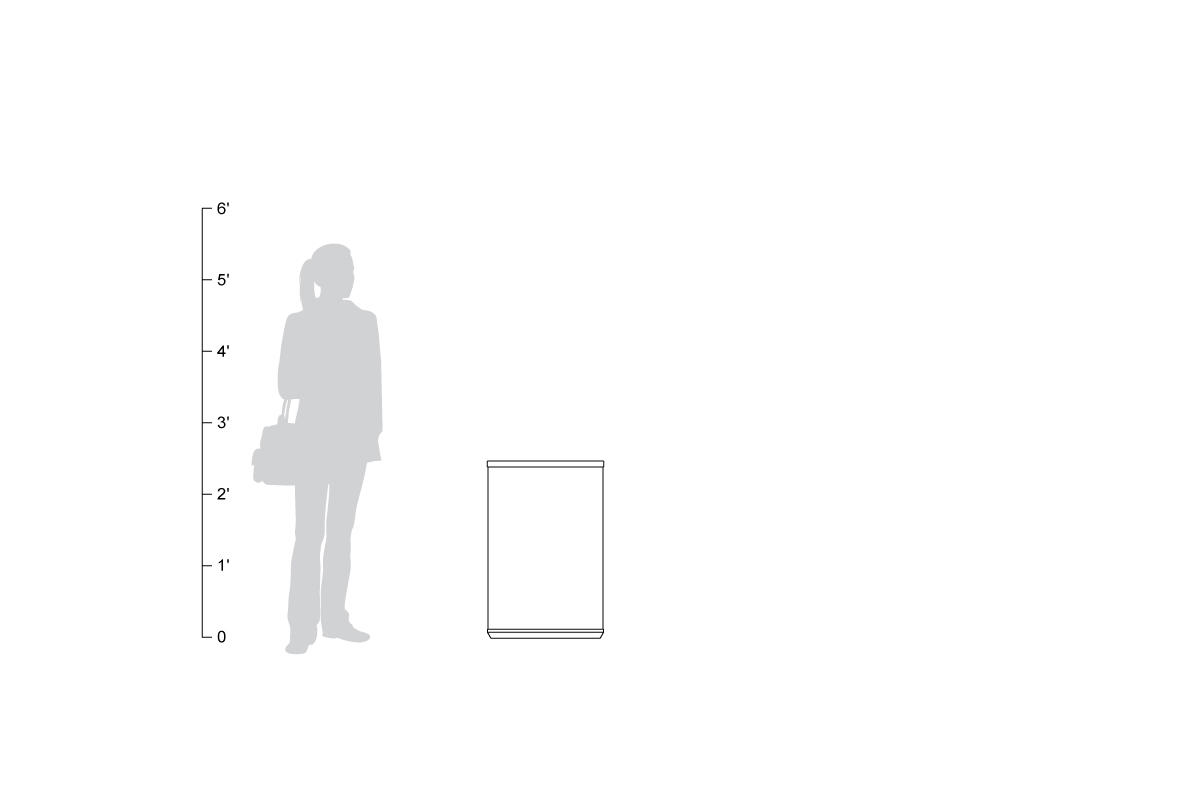 Универсальная емкость для мусора и утилизации, 36 галлонов, с боковым отверстием, стандартное отверстие / круглое отверстие, изображение мусора на сером фоне, изображение бутылок и банок на синем фоне, корпус из нержавеющей стали с матовой отделкой Forms Forms-surfaces FRMR195 - Вид №24