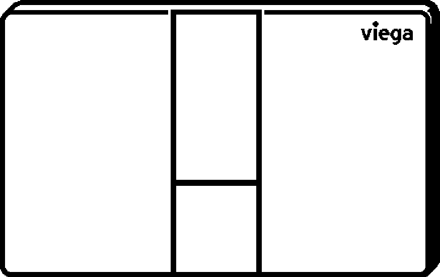 Viega Панель смыва Prevista для унитазов 8614.1 (801748) 801 748 - Вид №2