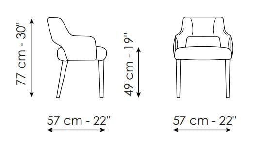 Тканевый стул с подлокотниками BONALDO MISS MASK ARCH-00032328 - Вид №4