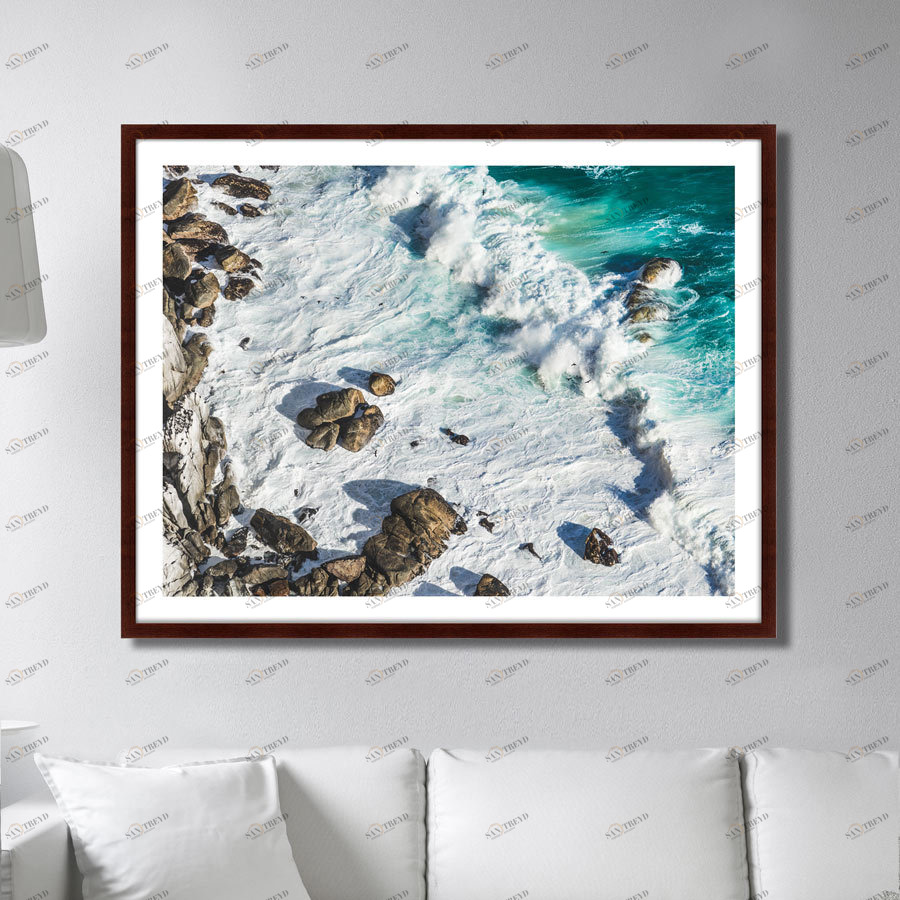 Фотокартина в раме 130х102 см Through Rough Waters КАРТИНЫ В КВАРТИРУ  264716 Зеленый;коричневый;разноцветный 