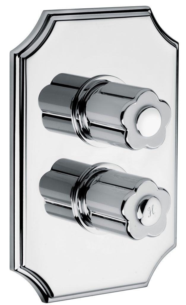 11549/3 БЕЛЫЙ-12549/3 ЧЕРНЫЙ Встроенный термостатический смеситель 1/2 ”с переключателем на 3 направления. Bongio Fleur Blanc&Noir 11549/3 BLANC-12549/3 NOIR