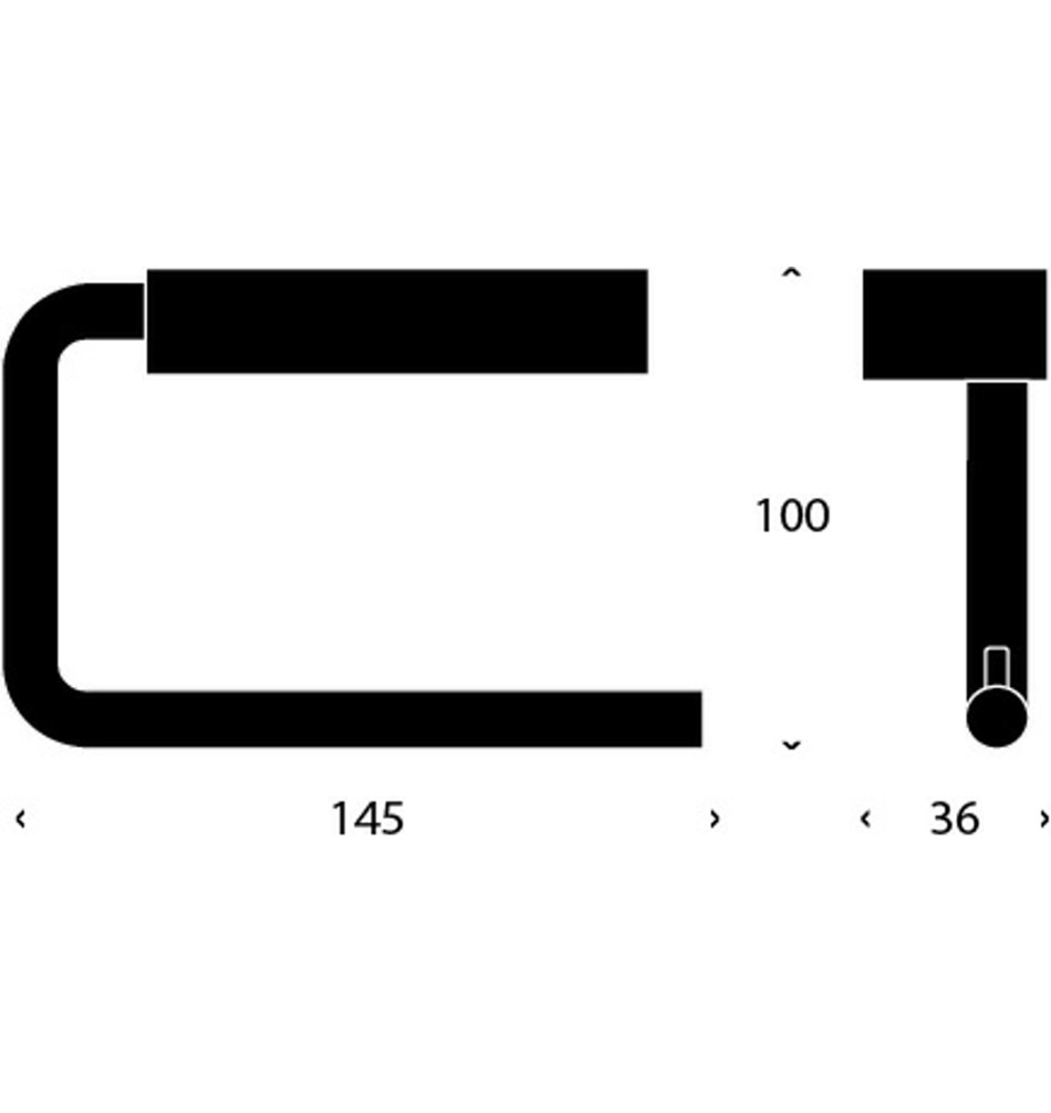 FROST Держатель туалетной бумаги 3 » черный Алюминий Черный Q301414575  - Вид №3
