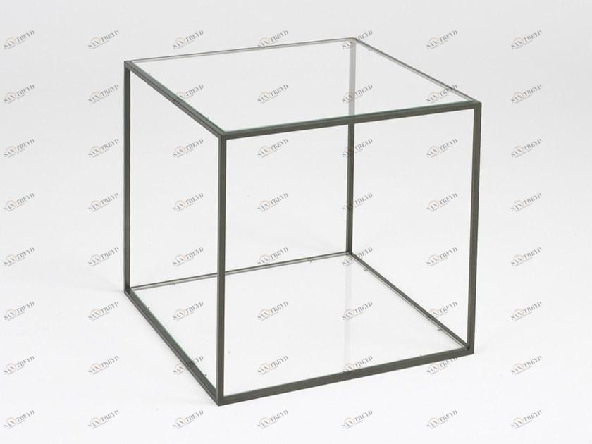 Duvivier Canapés Квадратный стеклянный журнальный столик с журнальной стойкой Karusa Karusabc22v