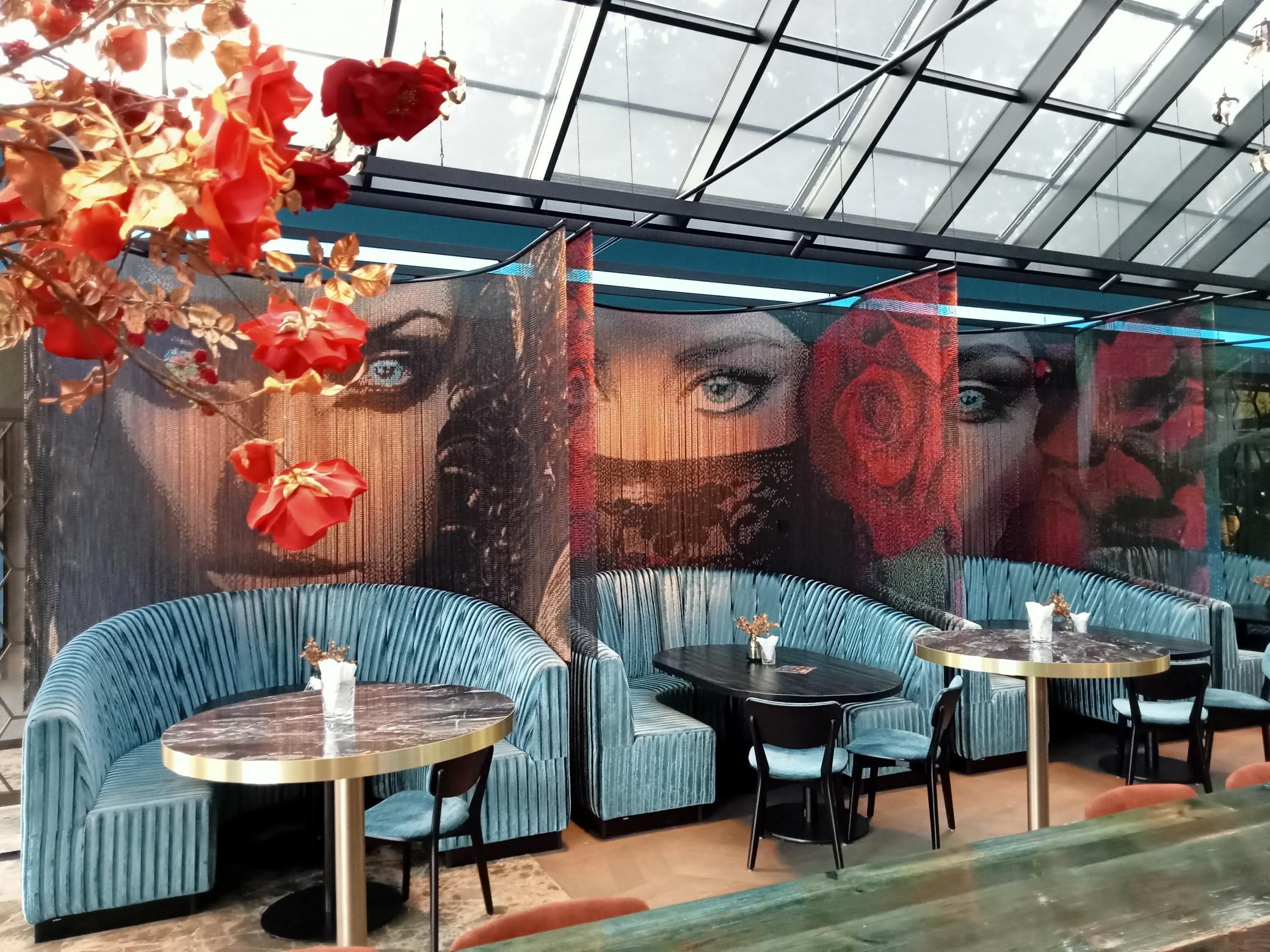 Алюминиевая проволочная палатка Kriskadecor SPACE DIVIDER - RESTAURANT ARCH-00050833 - Вид №17