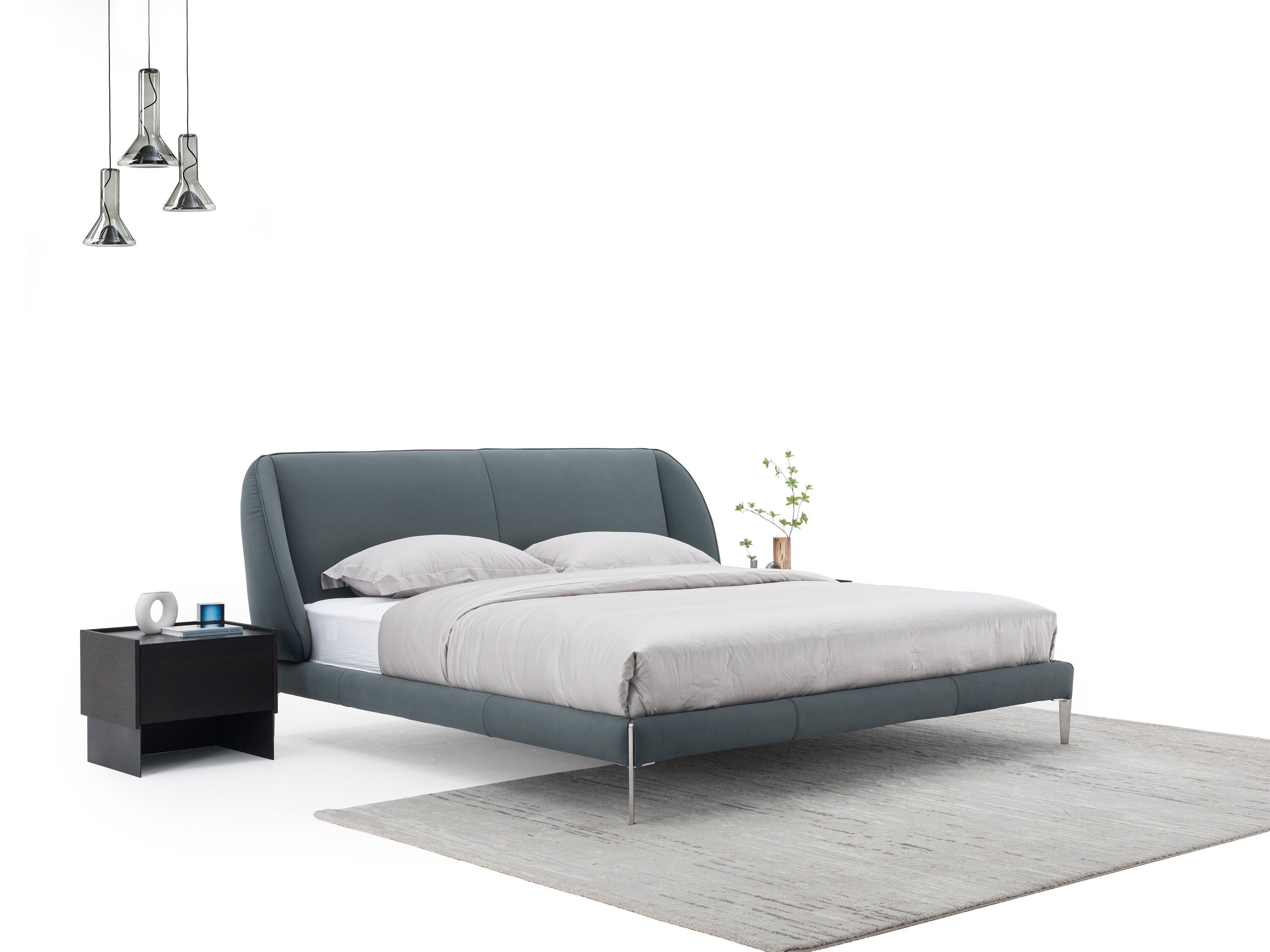 Кожаная двуспальная мягкая кровать CAMPO DE' FIORI COZ161 ARCH-00080320 - Вид №3