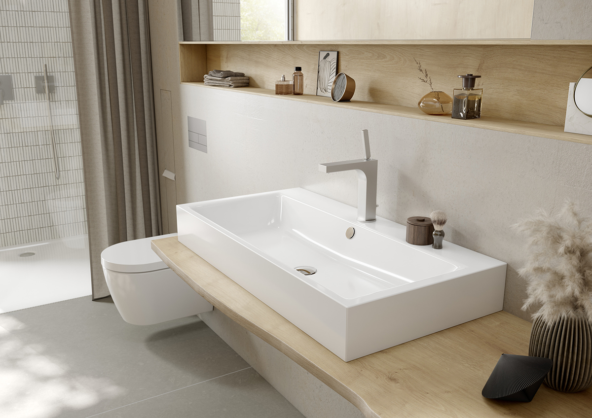 Умывальник KALDEWEI Сталь эмалированная 3156 1 альпийский белый 315630601  - Вид №5