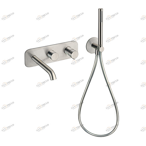 CRIIX102 Наружные части смесителя для ванны и душа для CRICS100 (правая сторона) - CRICS101 (левая сторона) с переключателем на 2 выпускных отверстия, гибким шлангом LONG LIFE, ручным душем против известкового налета Cristina Rubinetterie 