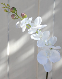 2423 700 a2 Искусственная орхидея Phalaenopsis, 92 см, чисто-белая H-andreas