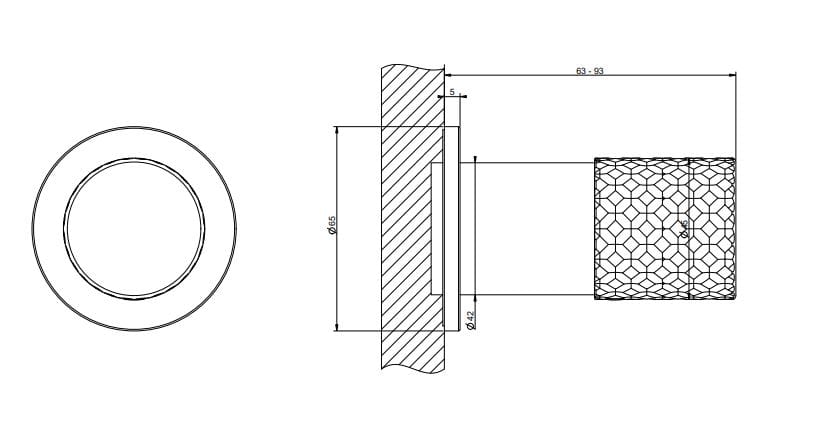 Настенный смеситель из хромированной латуни Gessi Habito ARCH-00050900 - Вид №2