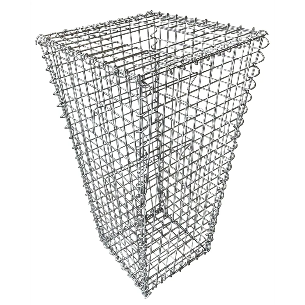 Габион-вазон 55x55x100 см оцинкованная сталь серый Santreyd STLM-2086026