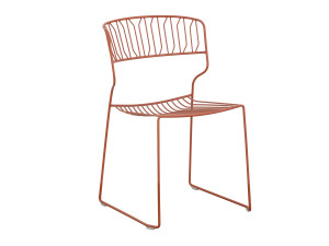 Стальной штабелируемый садовый стул с порошковым покрытием