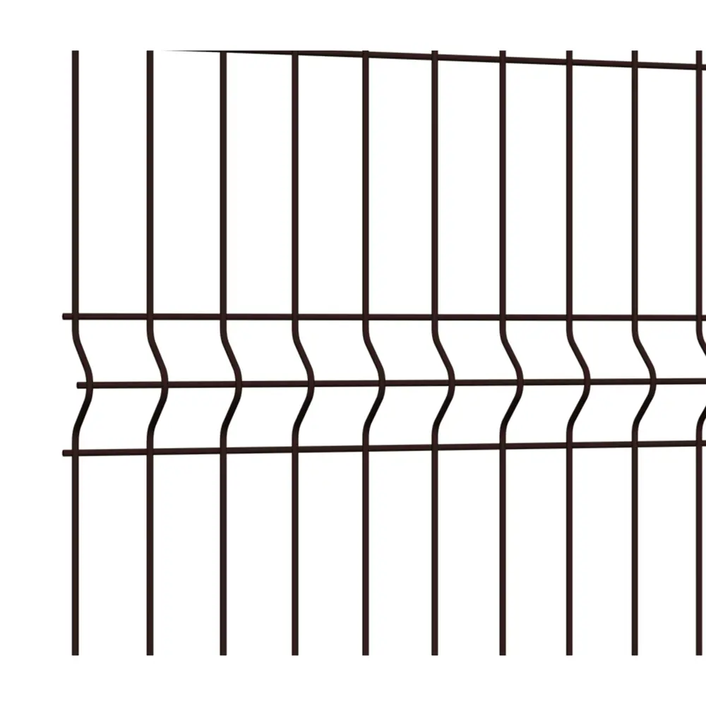 3D панель для забора Fine 2.5x2.03 м RAL 8017 коричневый 4 ребра Santreyd STLM-2202763 - Вид №1