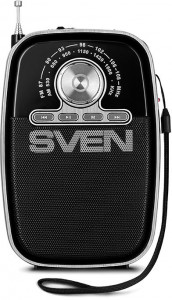 SV-017118 Ас srp-445, черный (3 вт, fm/am, usb, microsd, встроенный аккумулятор) Sven