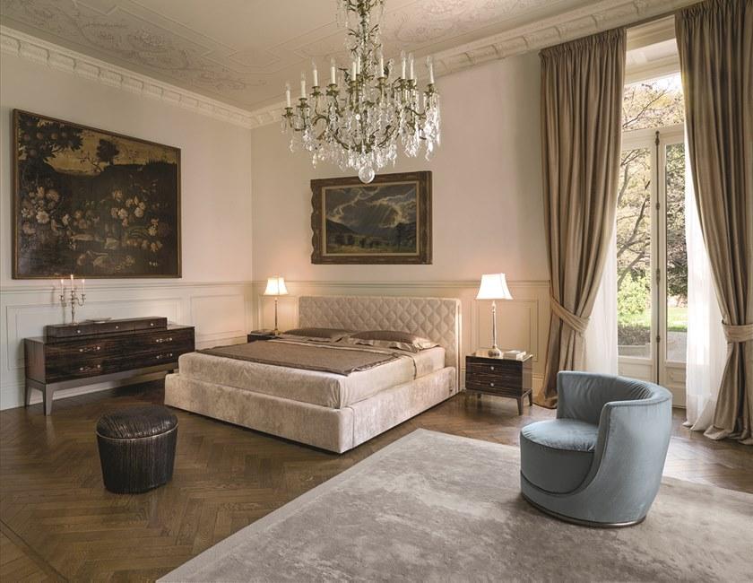 Longhi Двуспальная кровать из ткани с мягким изголовьем Loveluxe 2014 – royal collection W 820 - Вид №3