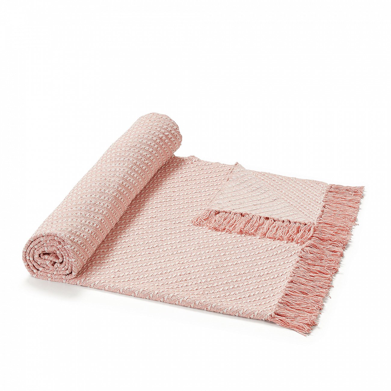 Плед Chemps 130x170 светло-розовый от La Forma LA FORMA ОДНОТОННЫЕ 298813 Розовый  - Вид №2