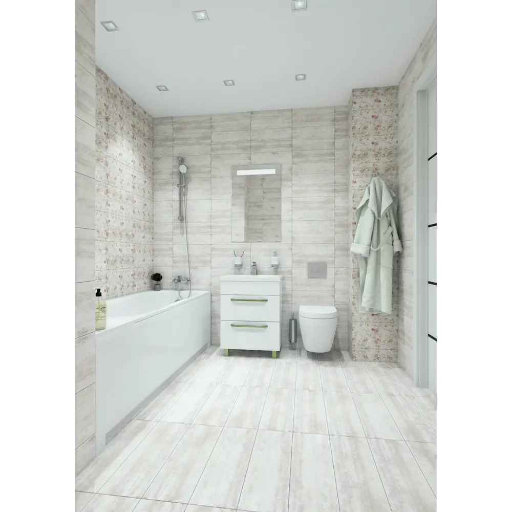 Керамогранит LB Ceramics Прованс 60x20 см 0.96 м² матовый цвет белый 85604799 STLM-2208115 - Вид №4