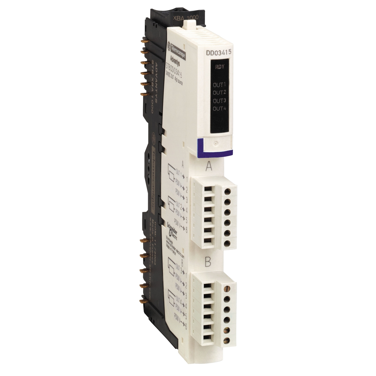 STBDDO3415K МОДУЛЬ ДИСКР. ВЫХ. =24В, 4 КАН (KОМПЛ) Schneider Electric Промышленные ПЛК Modicon 