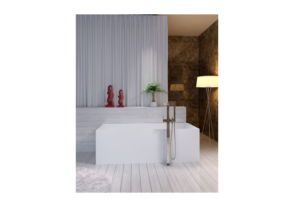 Ванна из искусственного камня Aquanet Soul Angle TC-S14 175x73, глянцевая TCS14 - Вид №1