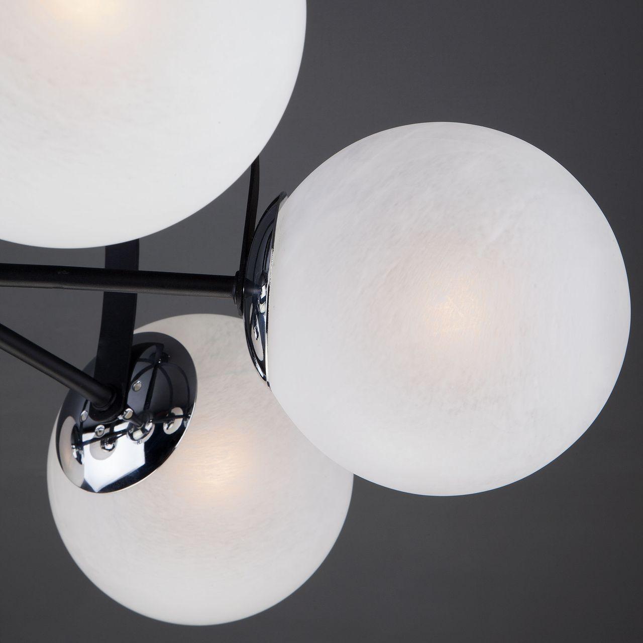 Потолочная люстра Eurosvet Globe 70082/6 хром/черный EUROSVET GLOBE 184387 Белый - Вид №2