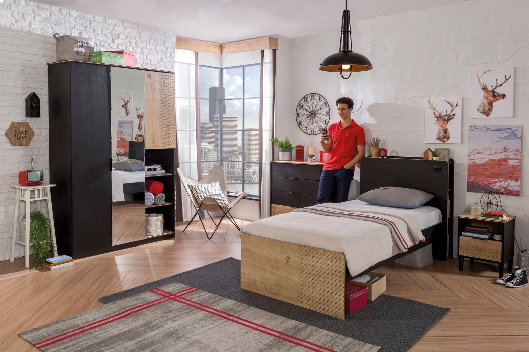 Комод с 4 ящиками черный Black CILEK BLACK 00-3832235 Черный Santreyd - Вид №4