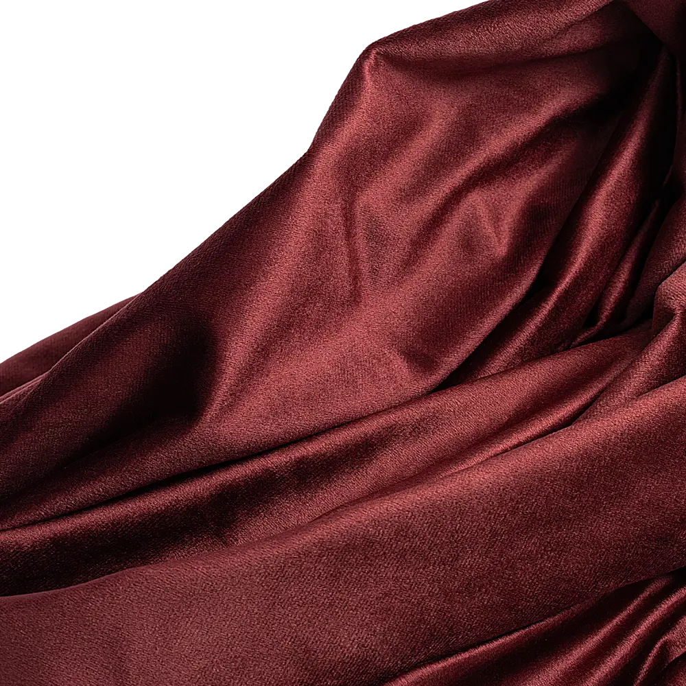 Ткань на отрез бархат Валлуар 1 м/п 300 см цвет бордовый 89402621 STLM-2110636 Santreyd  - Вид №2