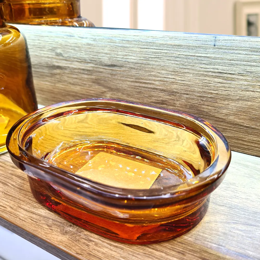 Мыльница Raindrops «Янтарь» стекло цвет янтарный STLM-2123200 - Вид №1