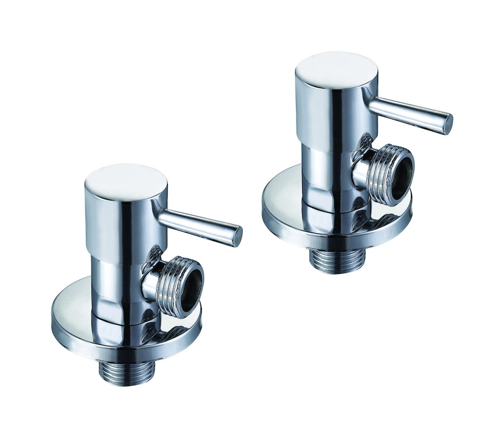 Пара круглых угловых кранов WE ARE IB id010cf Chrome RICAMBI