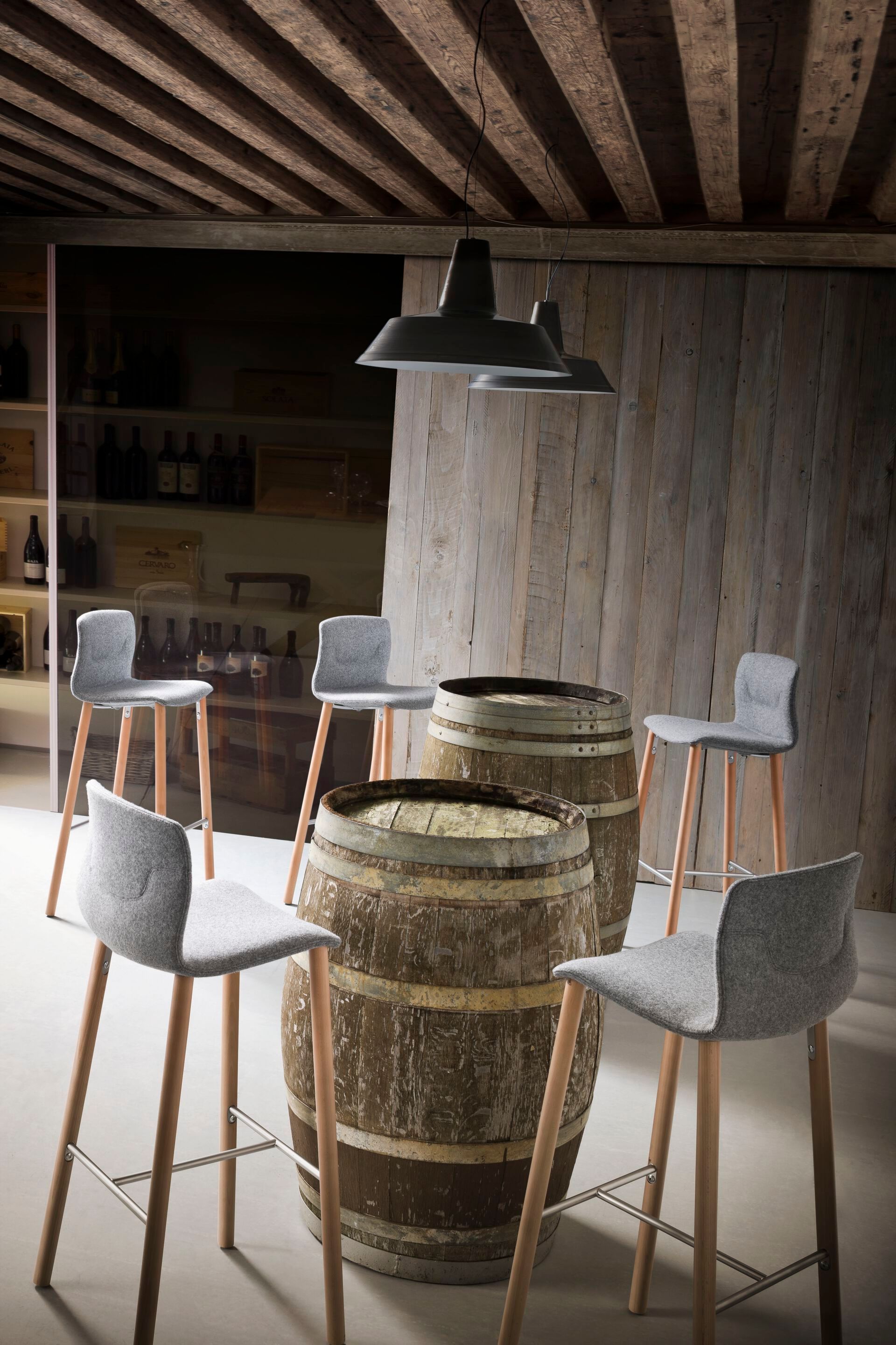 Стул из инженерного пластика с деревянным каркасом GABER ARCH-00074153 - Вид №2