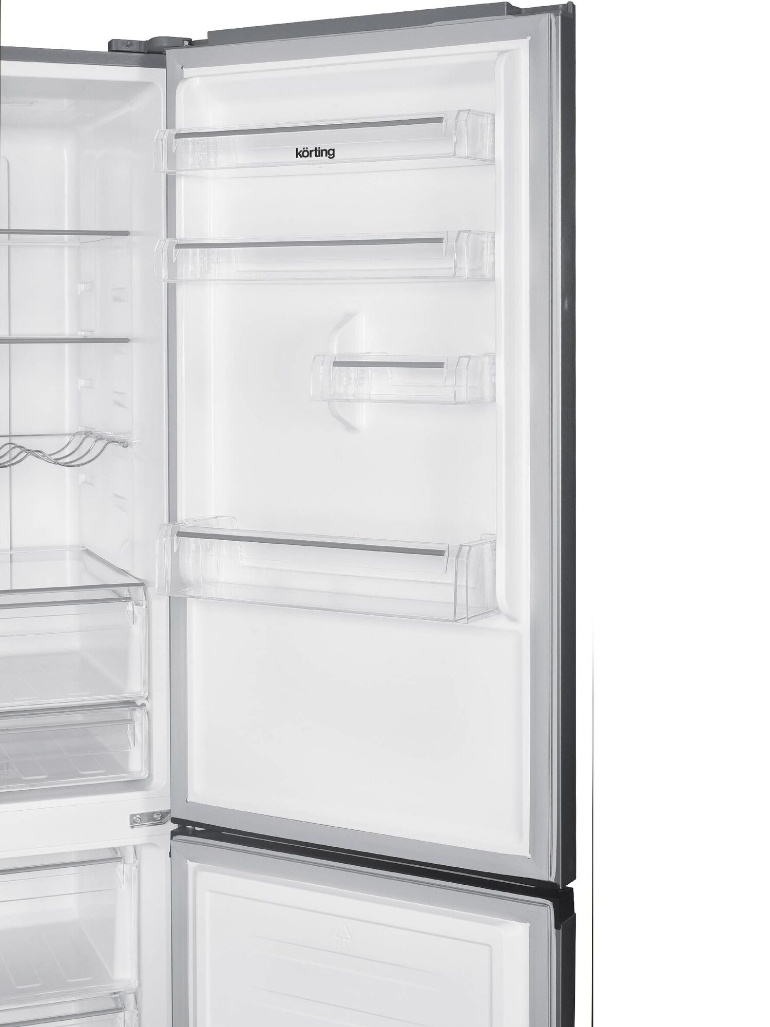 9158176 Холодильник с морозильником   Korting KNFC 62980 X серебристый STDN-0085379 - Вид №10