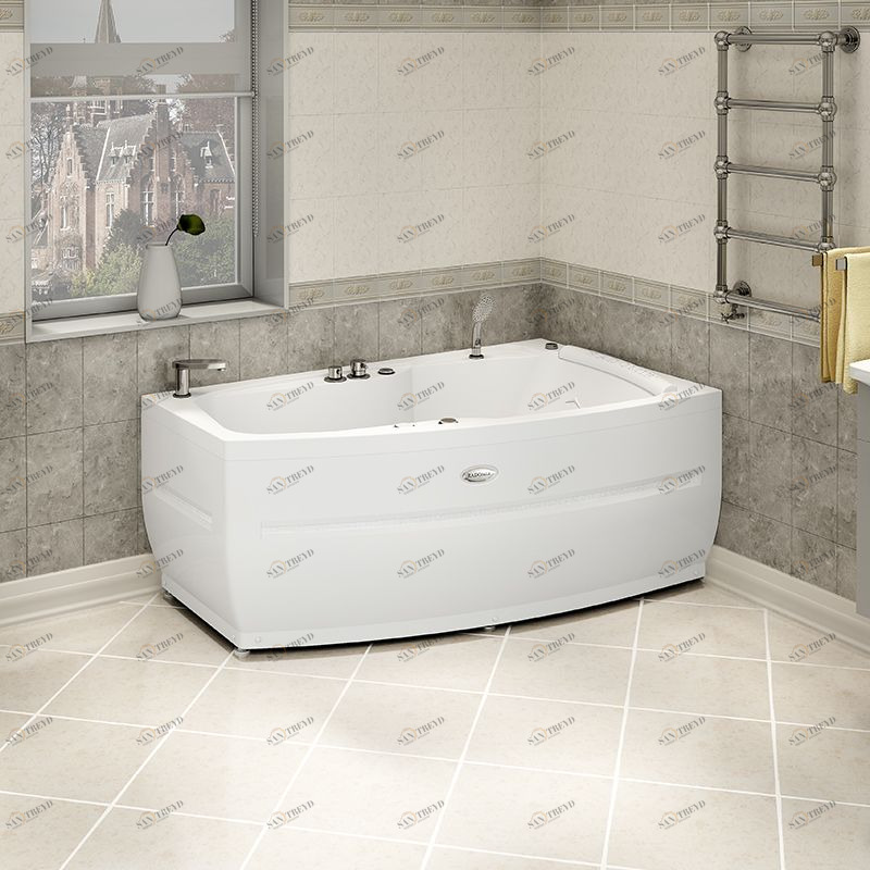 Ванна акриловая "АРИЗОНА" 1700х1000 (правое исполнение), рама-подставка, подголовник Radomir 1-01-0-2-1-018