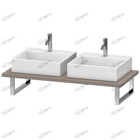 BR105C04343 Brioso Консоль для накладной и встраиваемой сверху раковины компакт Базальт матовый, декор Duravit