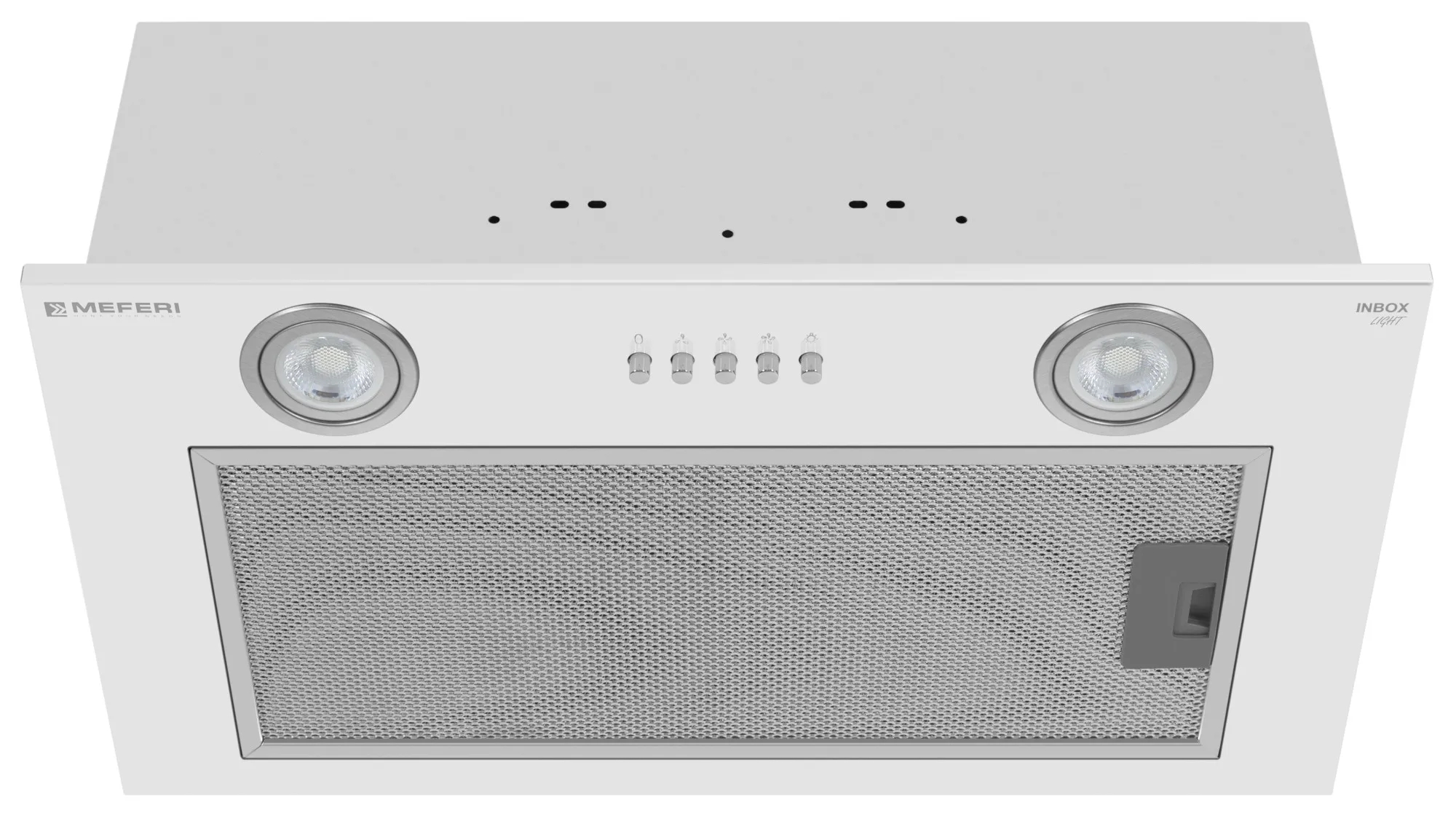 9168694 Вытяжка полновстраиваемая Meferi INBOX52WH LIGHT белый STDN-0142809