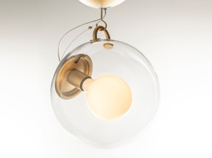 Стальной и стеклянный потолочный светильник